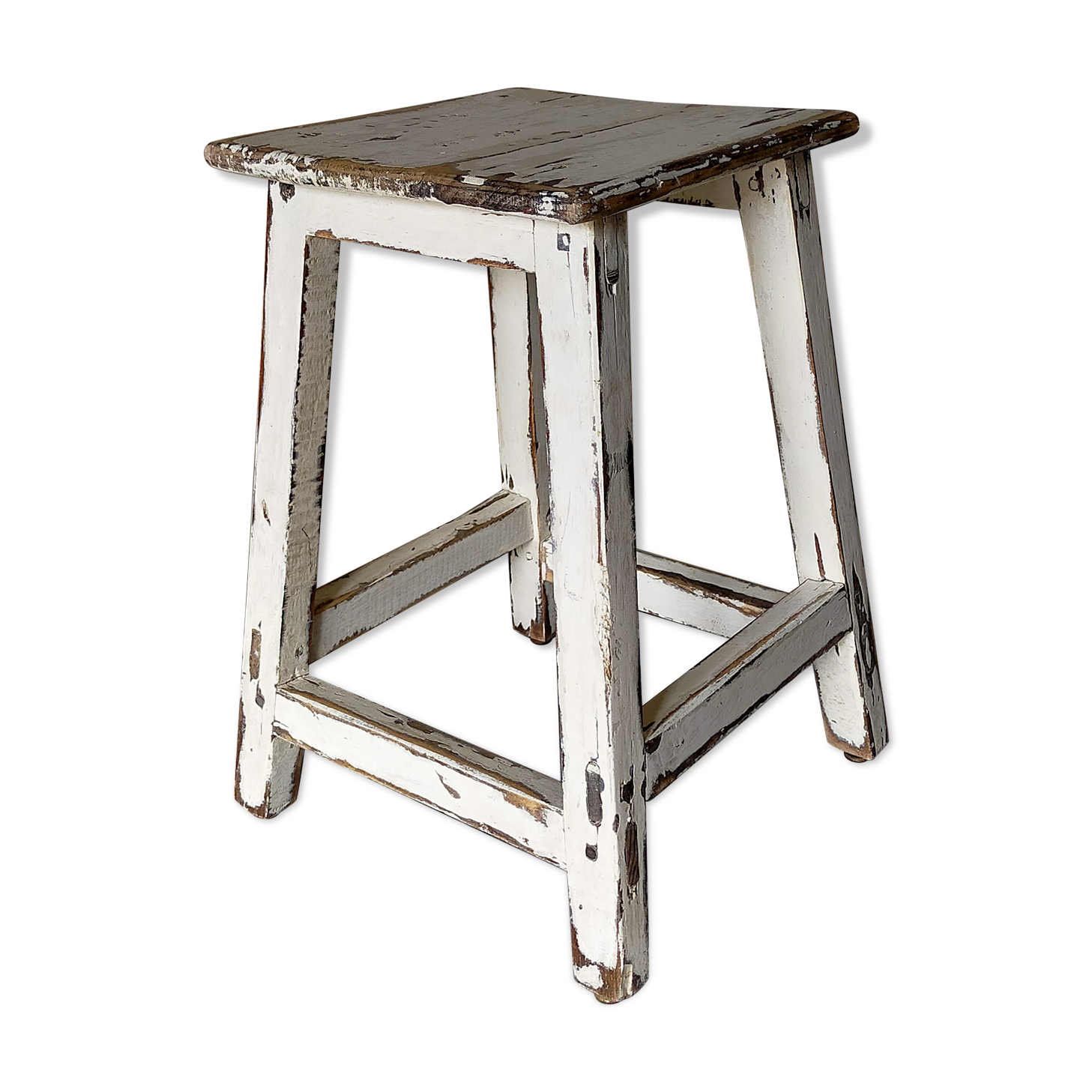 Old patinated workshop stool
