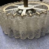 Doria Leuchten 60s-70s glass chandelier ceiling light