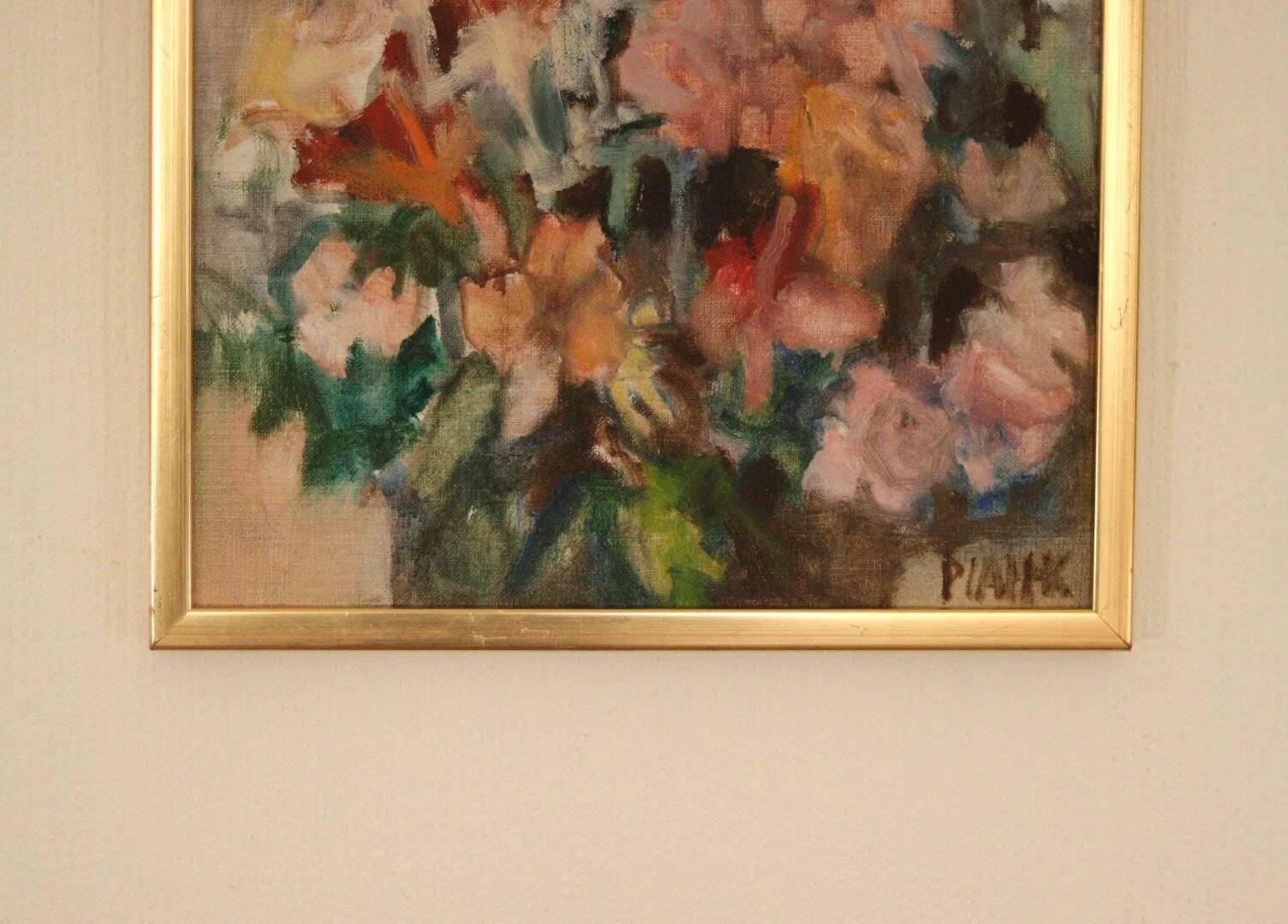 Original Swedish Oil on Canvas – “Bloom” by Pia H. Campbell – Signed