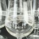 Set of 6 mid century cocktail glasses with beautiful decor 1950s 1960s glasses