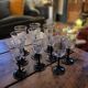 11 Octime Luminarc glasses - Black stem - 1980s