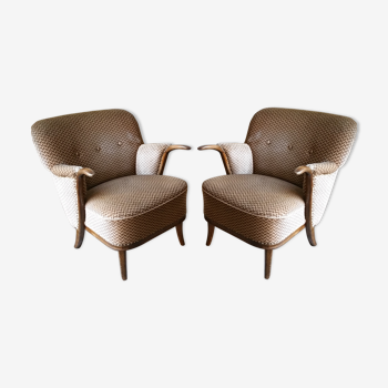 Lot de 2 fauteuils sculptural années 50 60