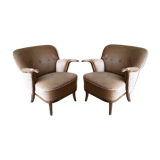 Lot of 2 armchairs sculptural 50 60 years