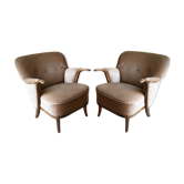 Lot de 2 fauteuils sculptural années 50 60