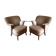 Lot de 2 fauteuils sculptural années 50 60