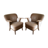 Lot of 2 armchairs sculptural 50 60 years