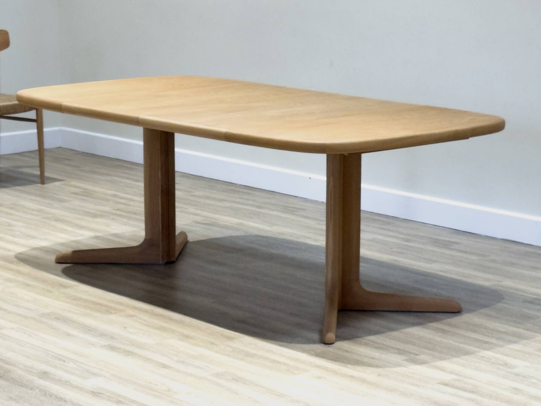 Danish Double Extending Oak Dining Table by Skovby, 1960s