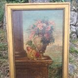 Tableau nature morte peinture sur bois