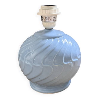 Vintage blue round ceramic lamp base