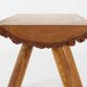 Table basse brutaliste en chêne massif, vers 1950