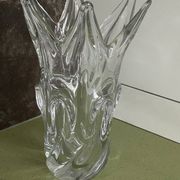 Old large giraffe vase with spikes, crystal, VANNES, Art Deco design, 35 cm.