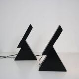 1980s Pair of “Delta” table lamps by Mario Bertorella for JM RDM, Italy