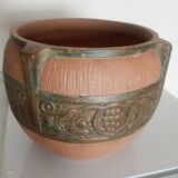 CLANTA ENGLAND - Cache-pot or Planter with vine leaves - POTTERY