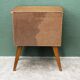 60s bedside table, compass feet