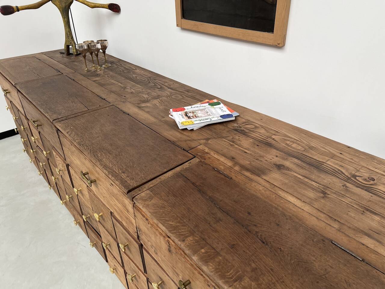 Old trade furniture with oak drawers XL format
