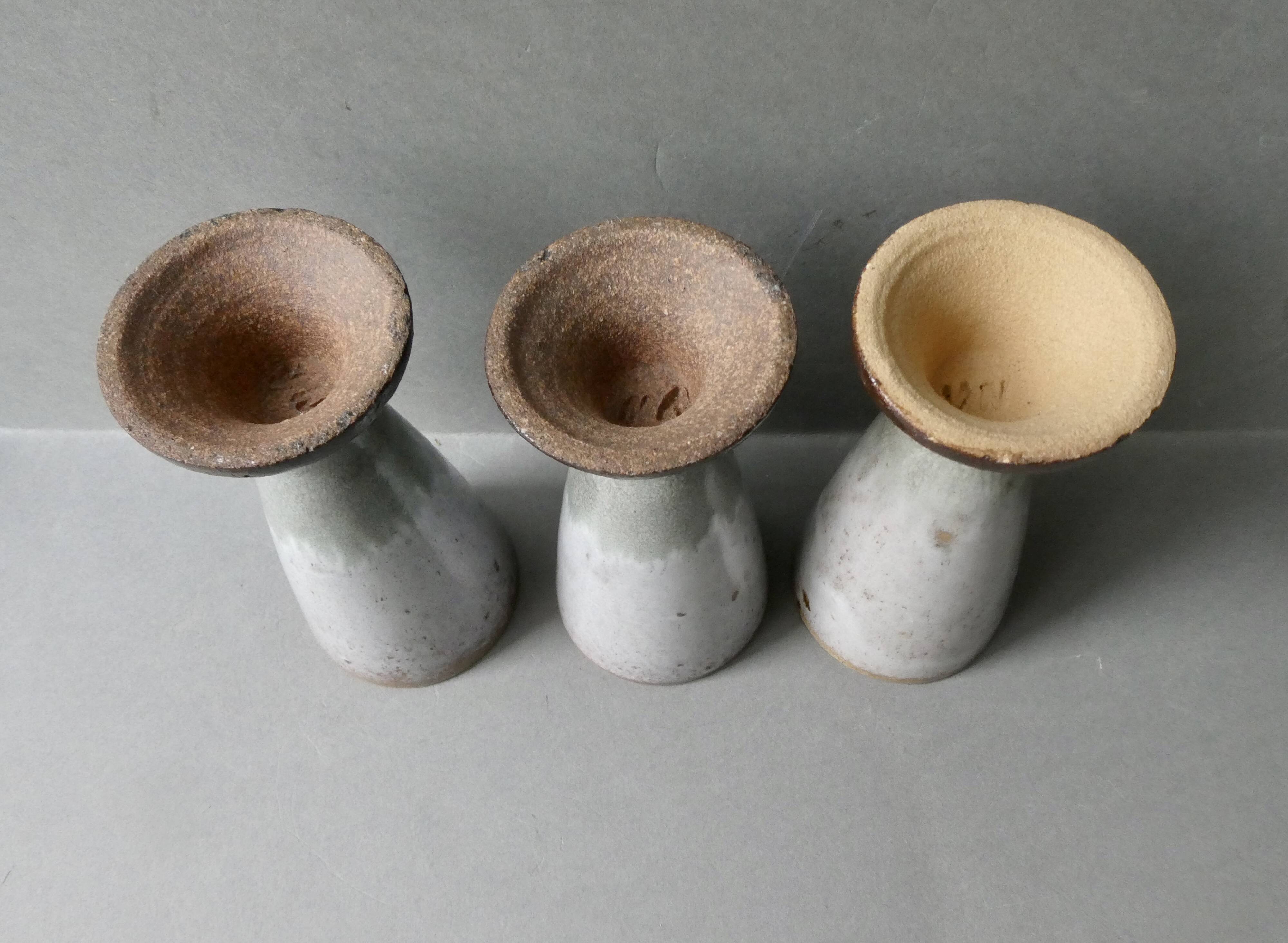 6 stoneware mazagrans signed VN