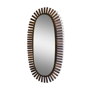 Miroir soleil rotin ovale 102 x