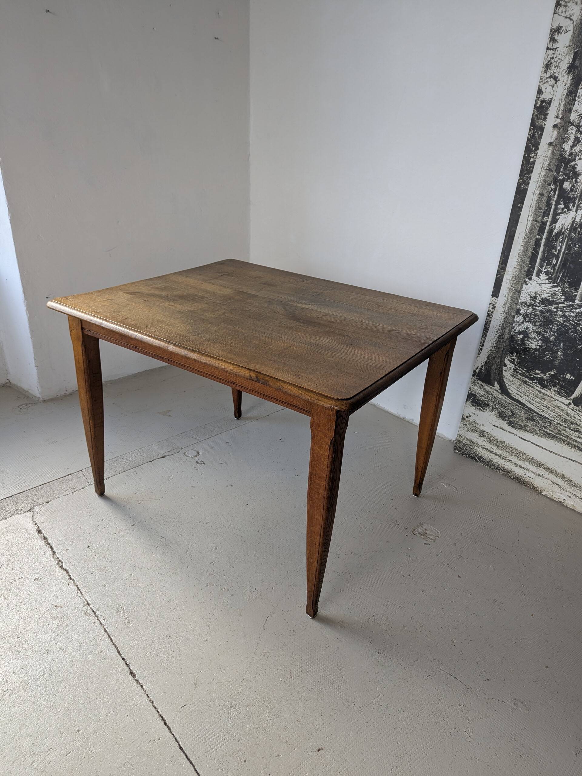 Golden oak table, farmhouse table 110 x 89 cm