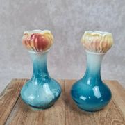 Pair of small antique bud vases numbered 396.