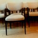 Suite of eight design chairs from the 60s in 10th century blackened wood