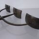 German Brutalist Iron Candleholder, 1960s