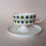 Service 8 cups "Rosette Taïga" Tapio Wirkkala & Ute Schröder for Rosenthal, ca 1970