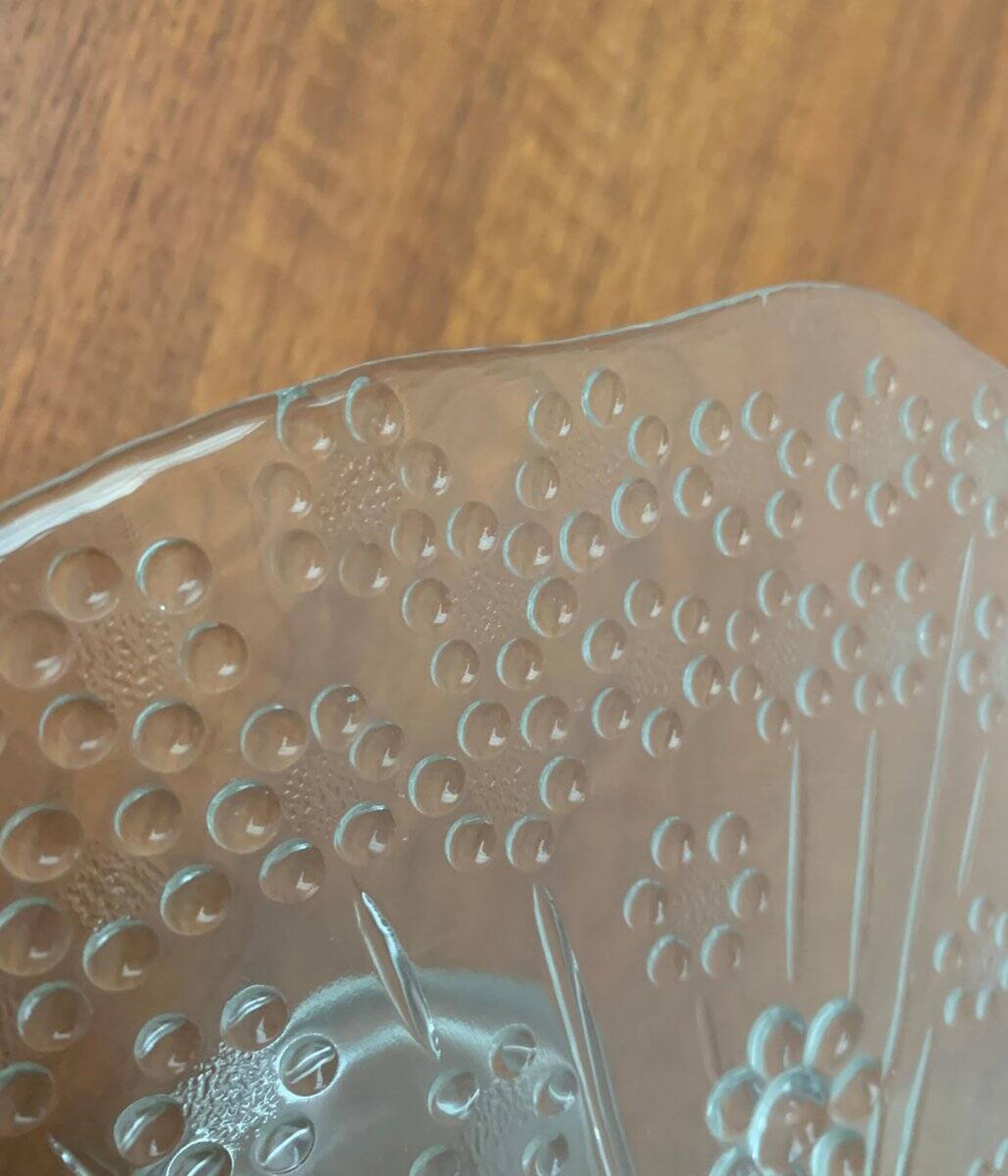 Plateau à gâteau en verre scandinave vintage
