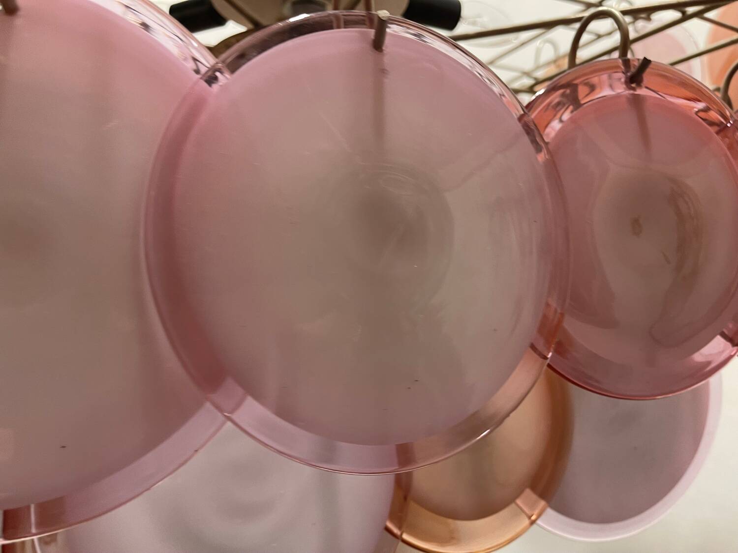 Large Murano Glass Disc Chandelier 1980’s