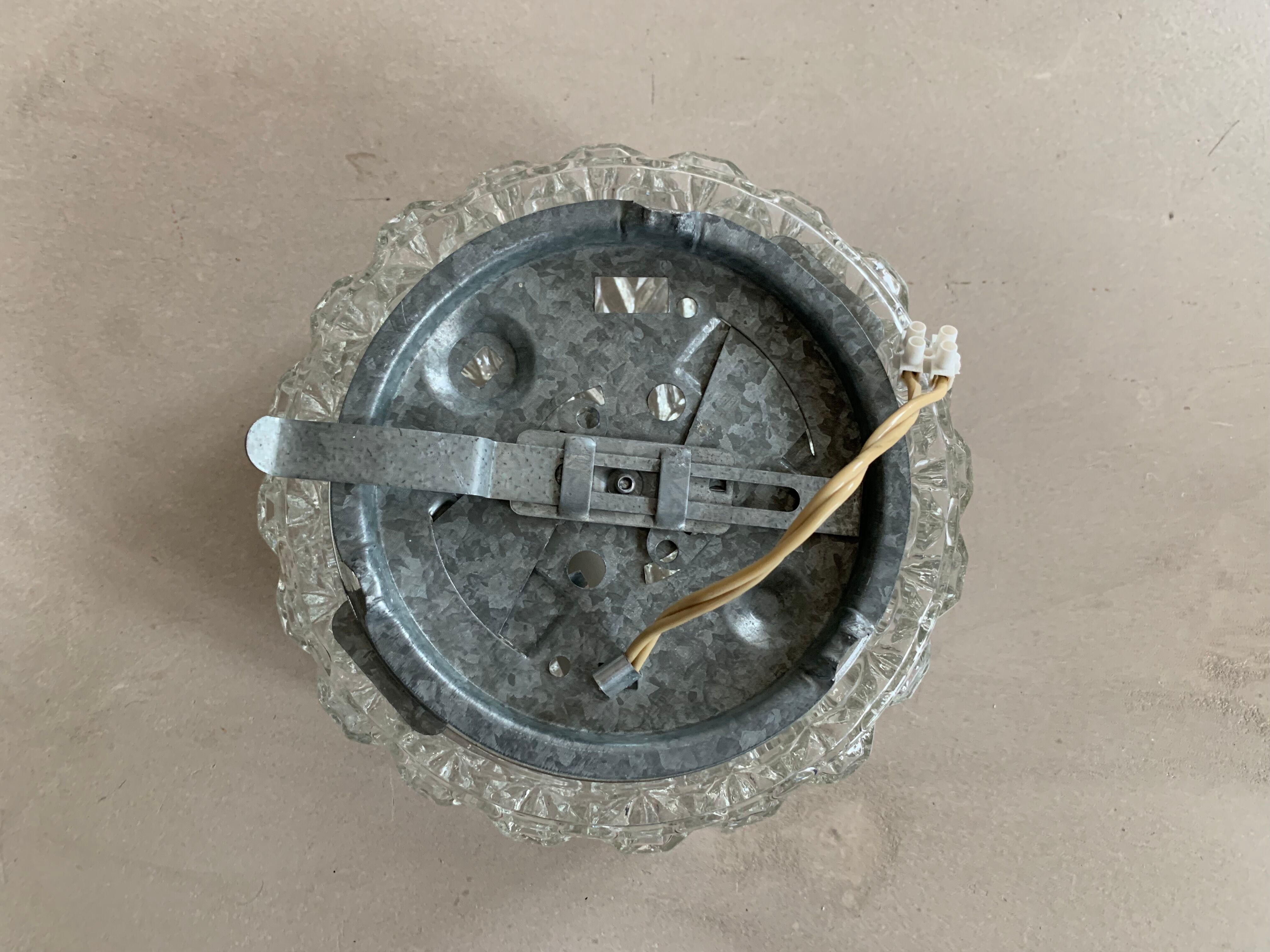 Vintage glass wall or ceiling lamp