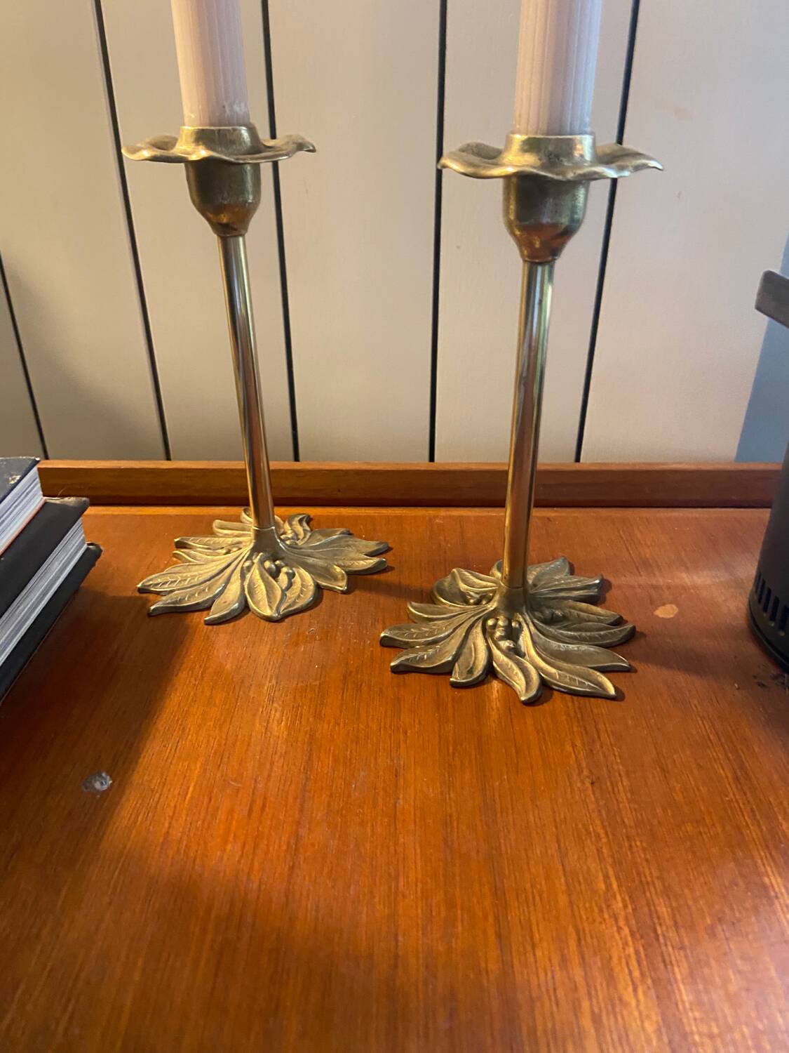 Pair of vintage brass candlesticks