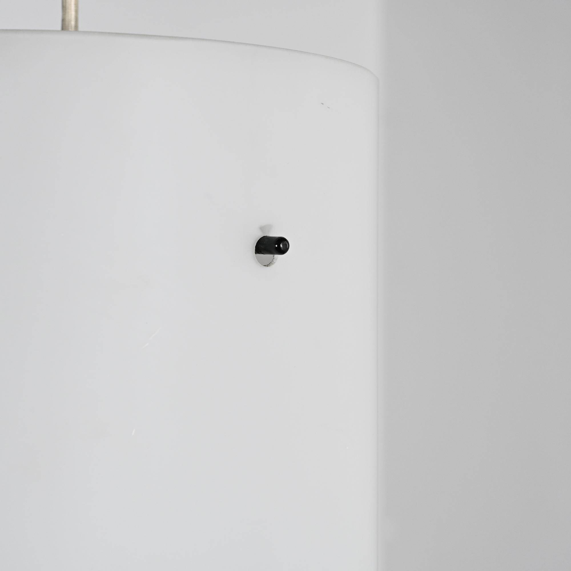 Opaline glass cylindrical pendant, 1970s