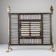 Brass and wrought iron fireplace screen by David Marshall, Spain, 1970s