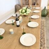 Large renovated solid oak farmhouse table
