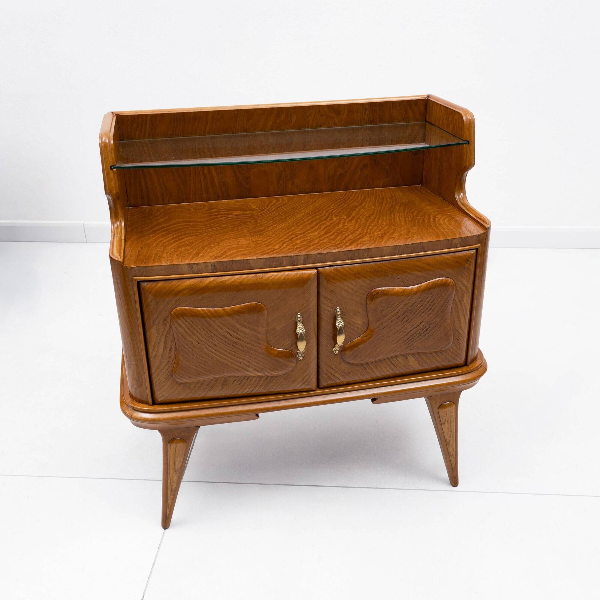 Pair of Mid-Century Modern Italian Ashwood Nightstands, 1950s