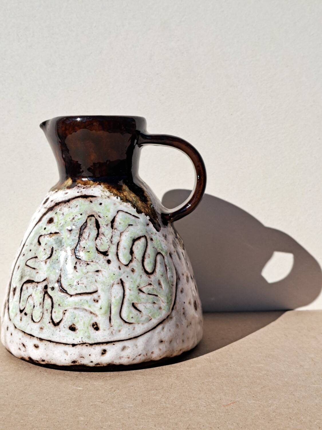Ceramic pitcher Juliette Derel Vallauris 1960