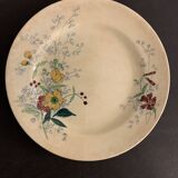 12 old polychrome flat plates Jules Vieillard Bordeaux, 19th century