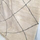 Moroccan Berber carpet Beni Ouarain ecru with black diamonds 300x217cm