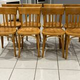 Set of 8 vintage 1960s bistro chairs