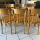 Set of 6 vintage SNCF bistro chairs from the 1960s.