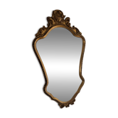 Magnificent baroque mirror in gilded wood, France 1950s.