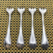 4 Christofle silver-plated oyster forks, Malmaison model