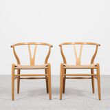 Midcentury pair of original Wishbone Chairs by Hans Wegner for Carl Hansen & Søn