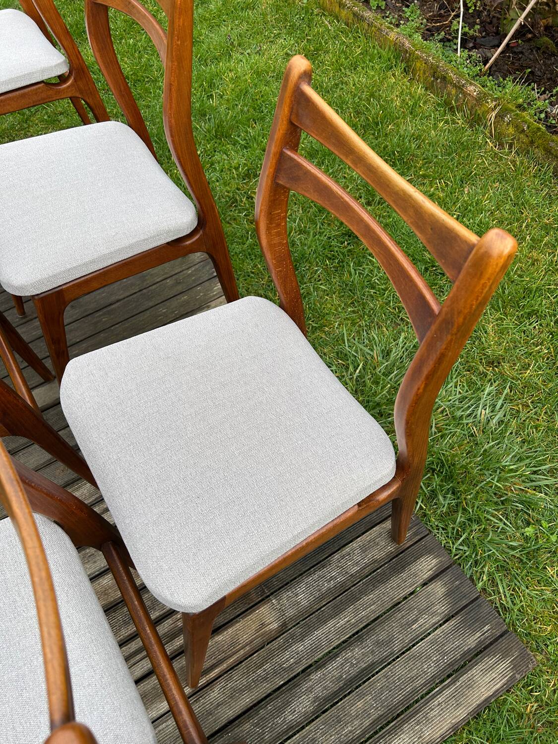 6 chaises scandinaves vintage 1960-70
