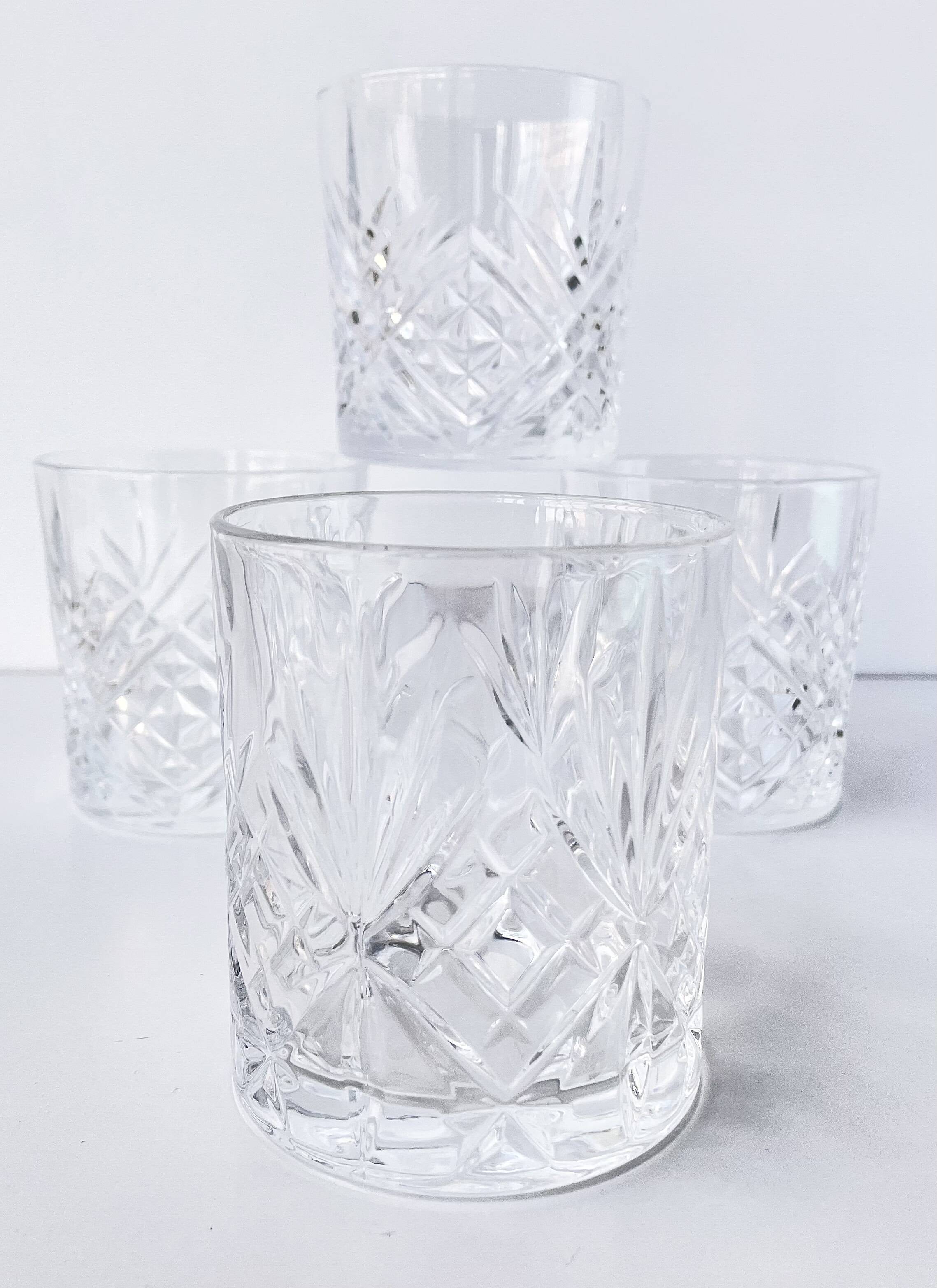 Ensemble de 4 verres à whisky cocktails Hollywood Regency