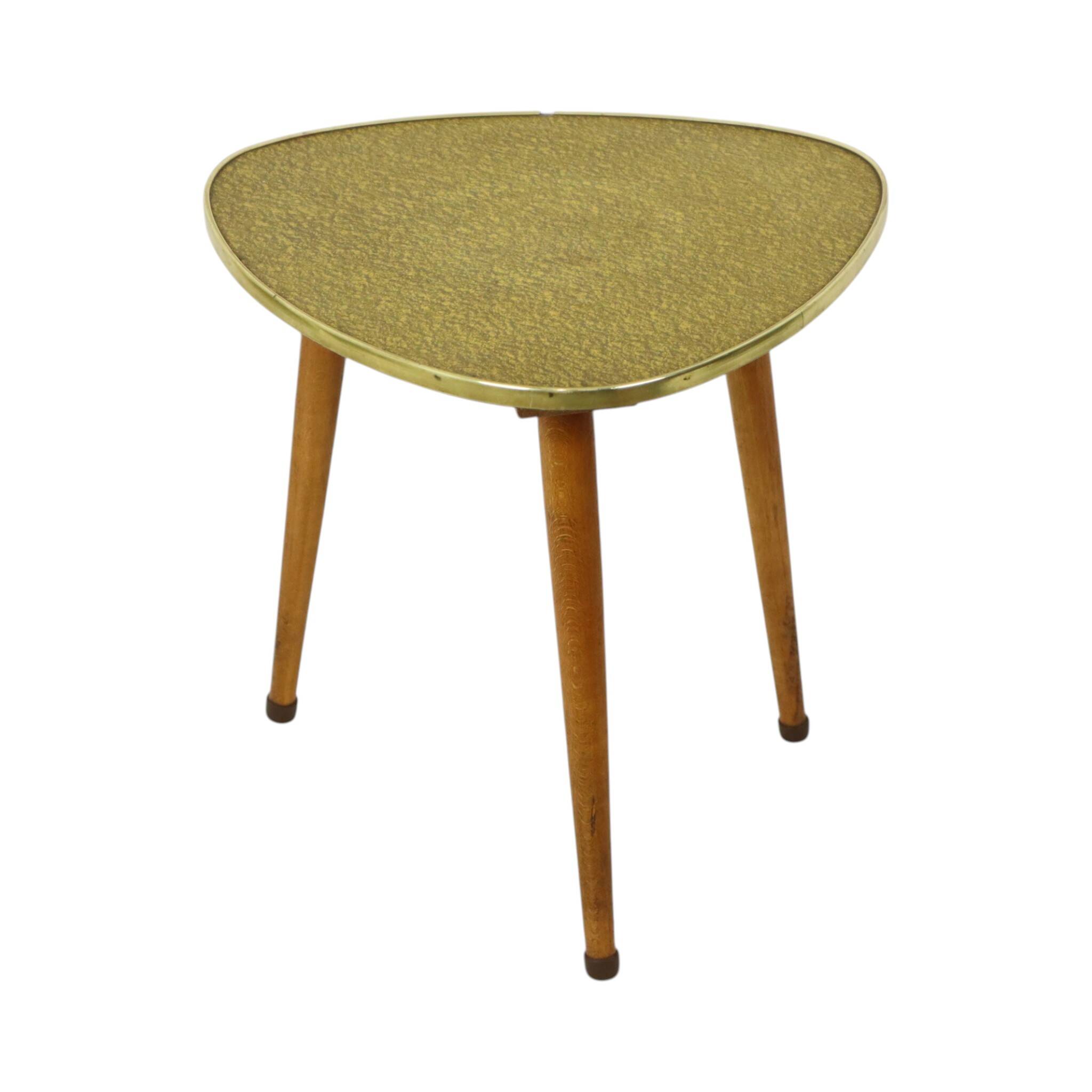 Vintage Mid-Century Plant Table Triangular Conical