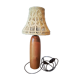 Wooden and macramé lamp
