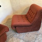Pair of vintage 1980's upholstered heaters in corduroy