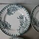 Lot of 6 flat plates Saint Amand Amand in Amandinoise, décor Iris, 1900