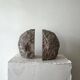 Mineral bookends made of genuine agate stone.