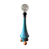 Patinated wooden sculptural lamp – unique piece